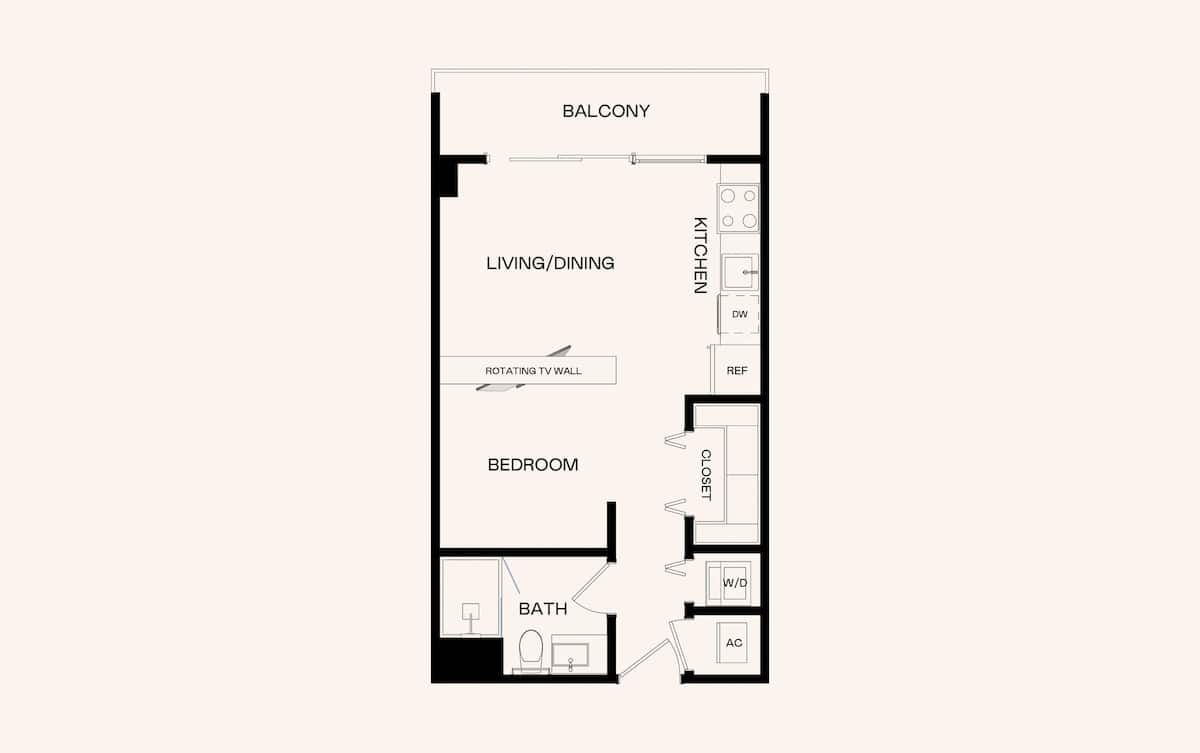 Floorplan diagram for J2, showing Studio