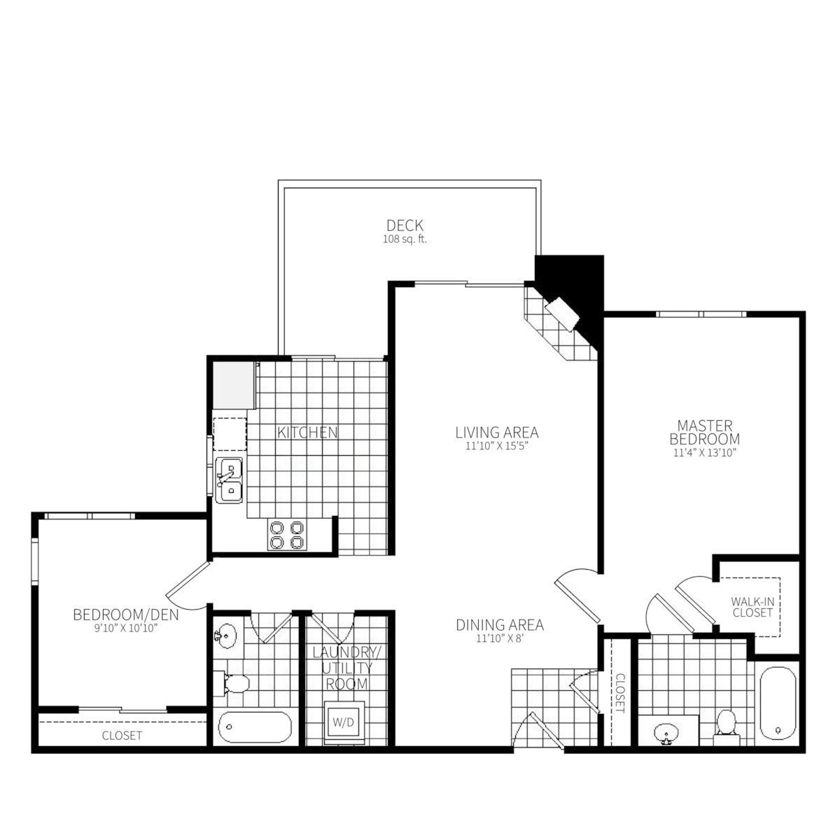 Floorplan diagram for B4, showing 2 bedroom