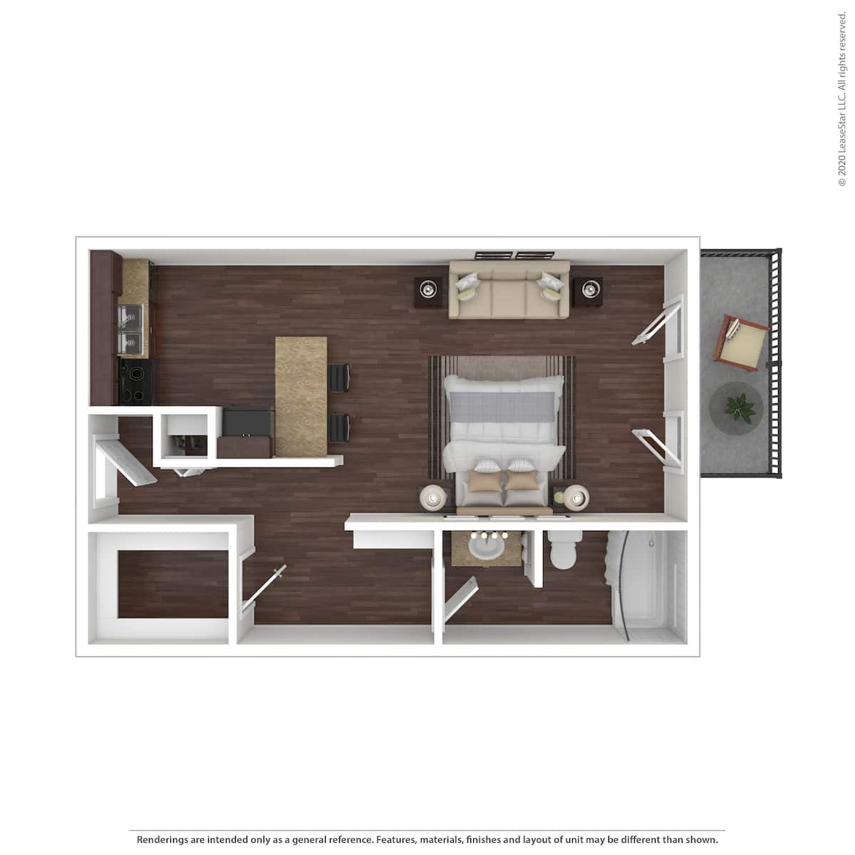Floorplan diagram for SR, showing Studio