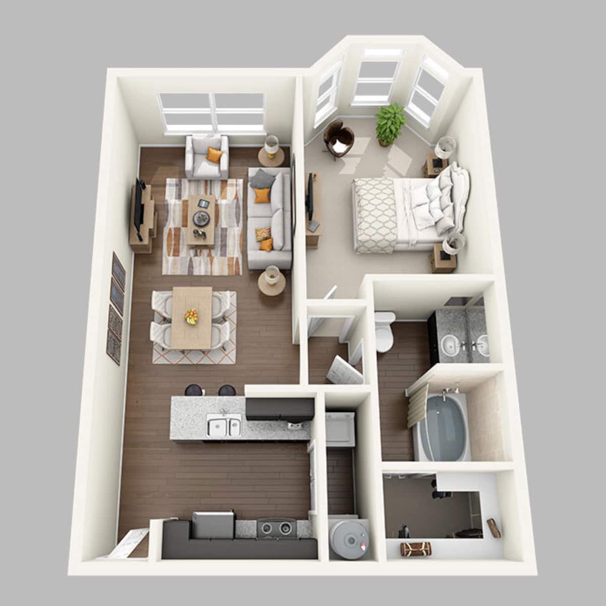 Floorplan diagram for A2, showing 1 bedroom