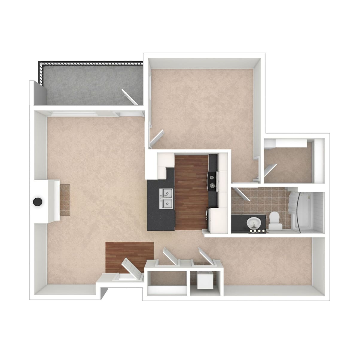 Floorplan diagram for A3, showing 1 bedroom
