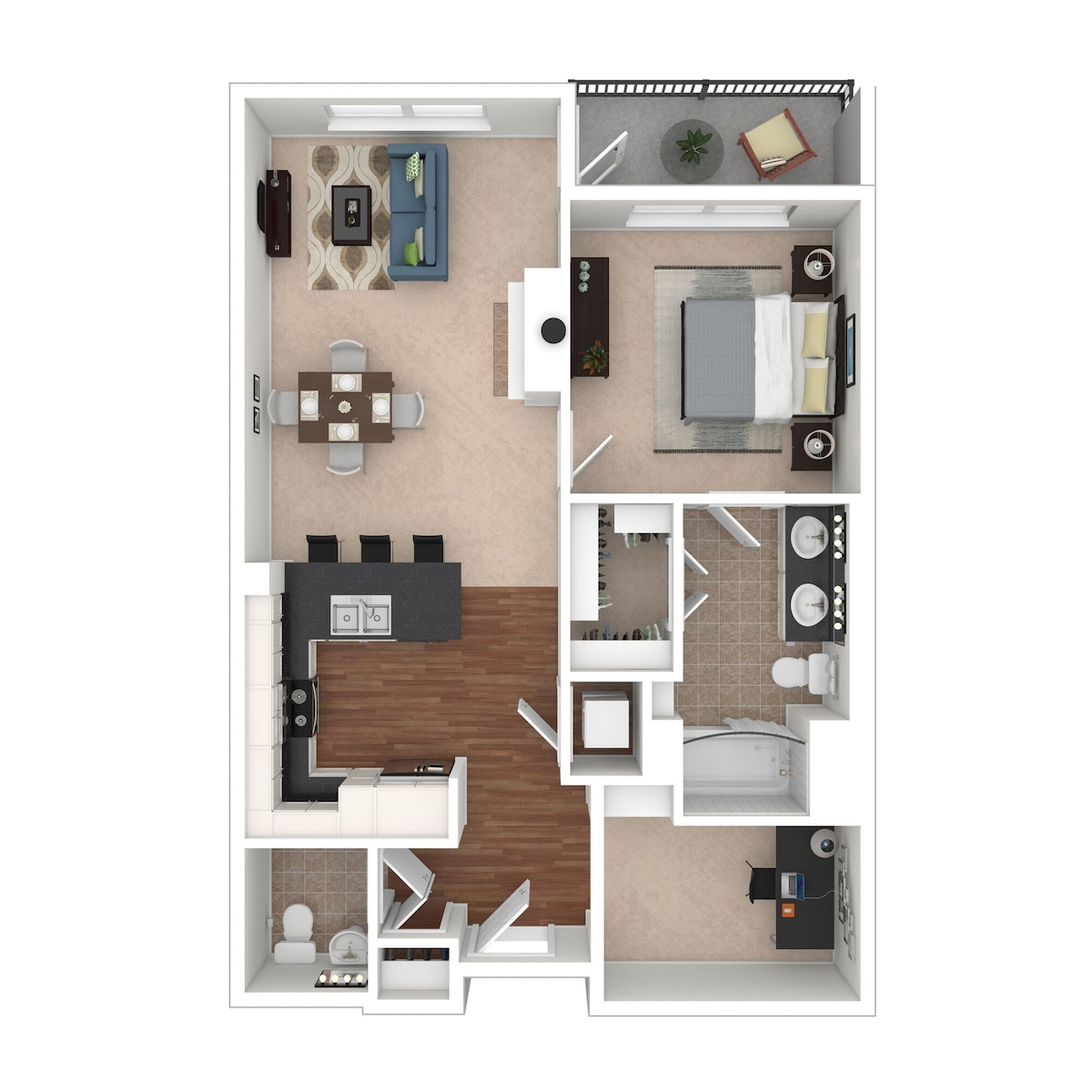 Floorplan diagram for A4, showing 1 bedroom