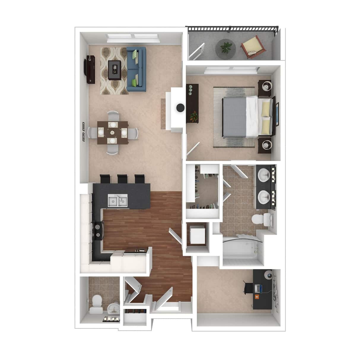Floorplan diagram for A4, showing 1 bedroom