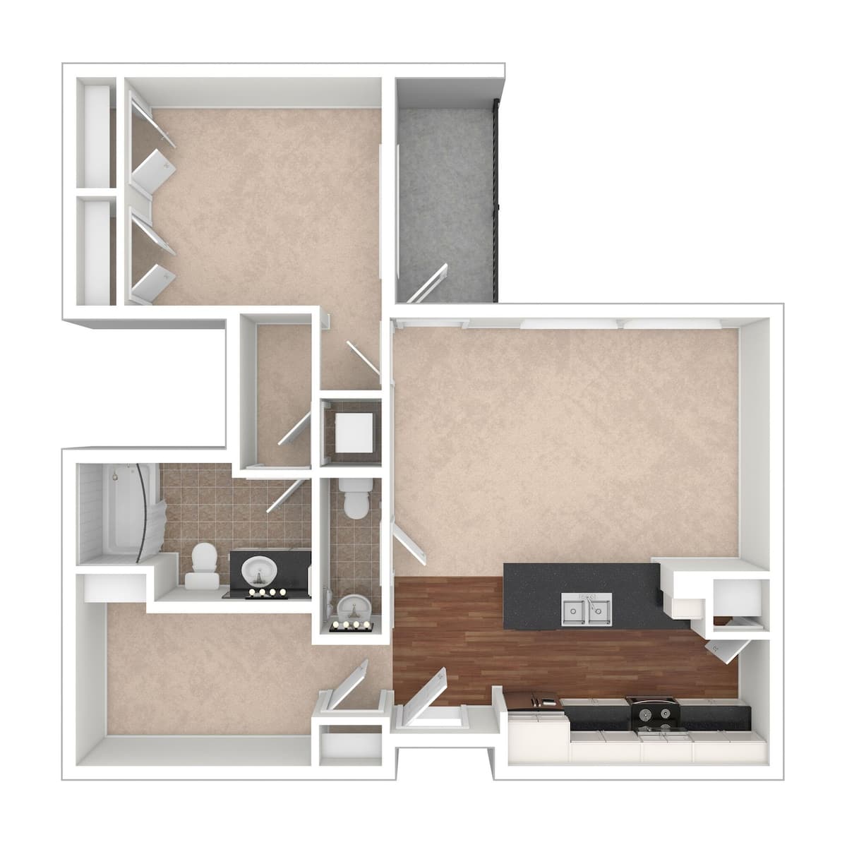 Floorplan diagram for A5, showing 1 bedroom