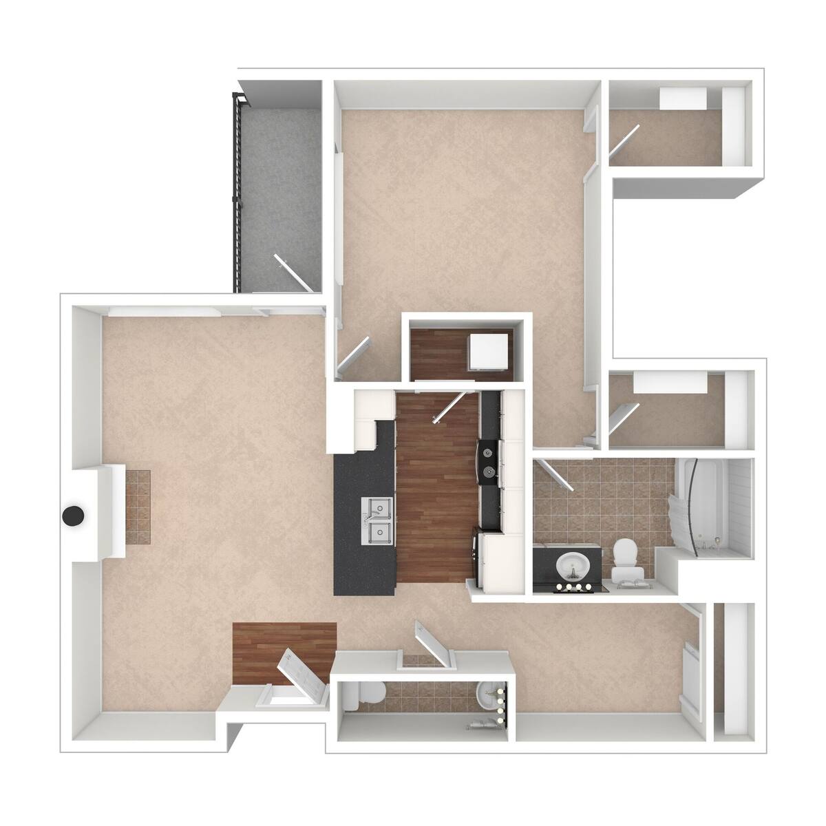 Floorplan diagram for A7, showing 1 bedroom