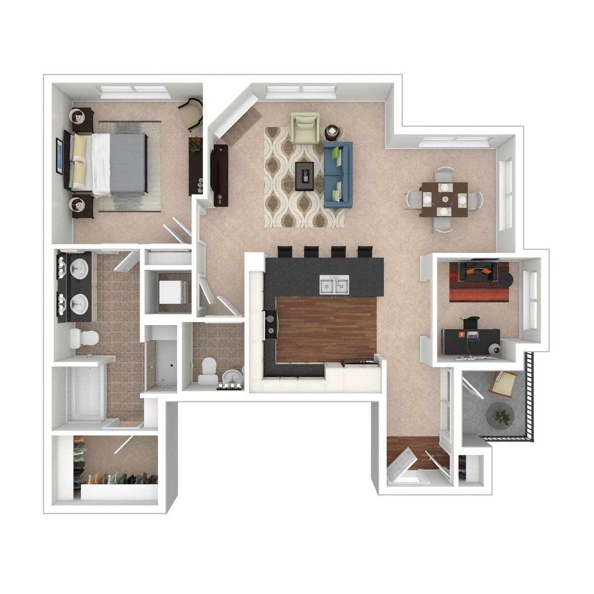 Floorplan diagram for A8, showing 1 bedroom