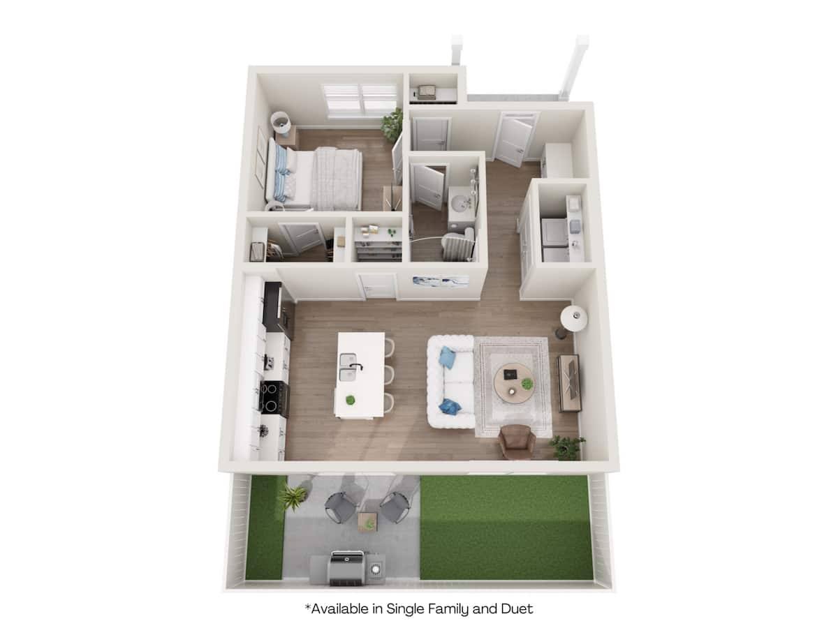 Floorplan diagram for Ardsley, showing 1 bedroom