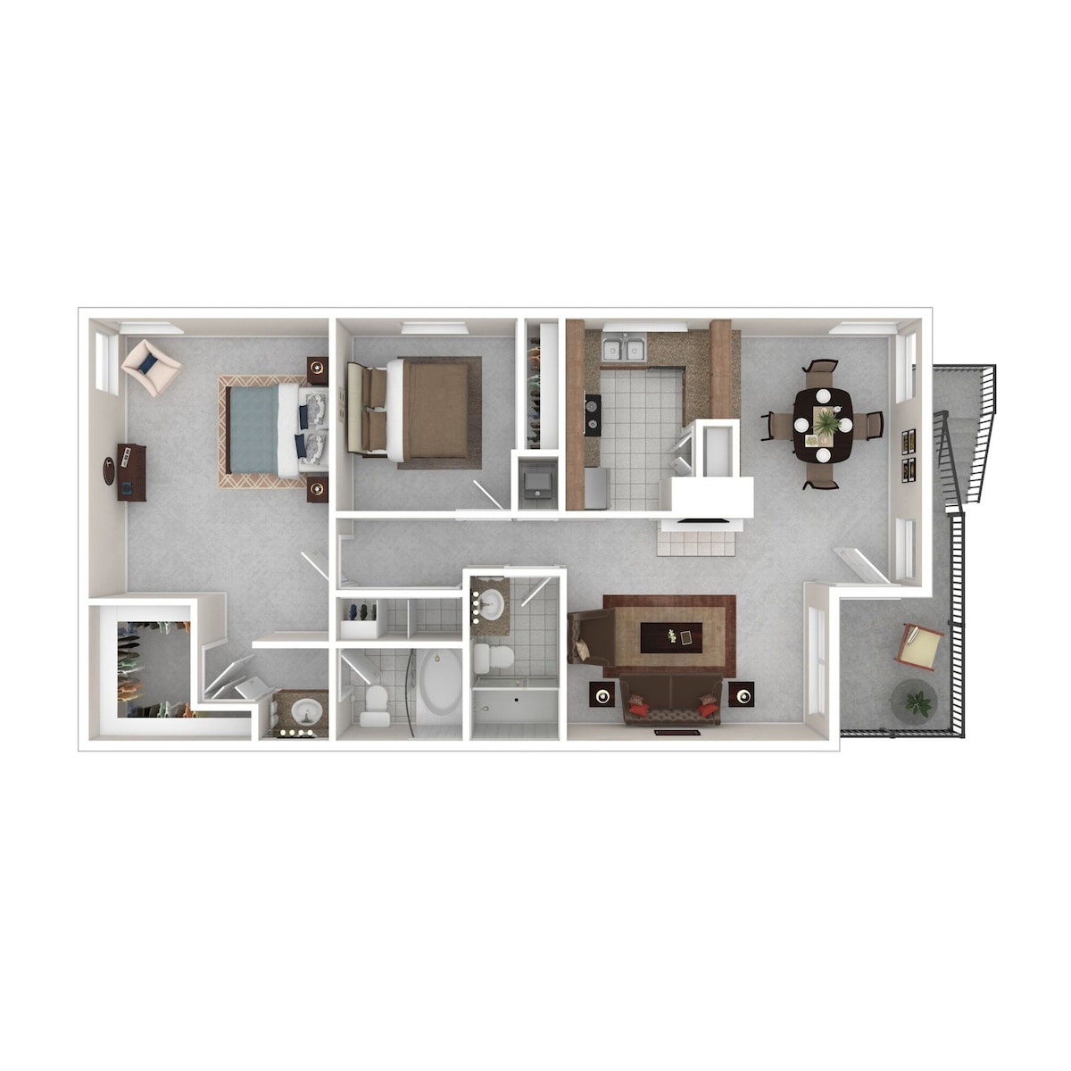 Floorplan diagram for Chaplain, showing 2 bedroom
