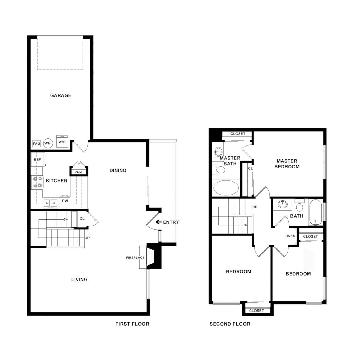 Floorplan diagram for Magnolia, showing 3 bedroom