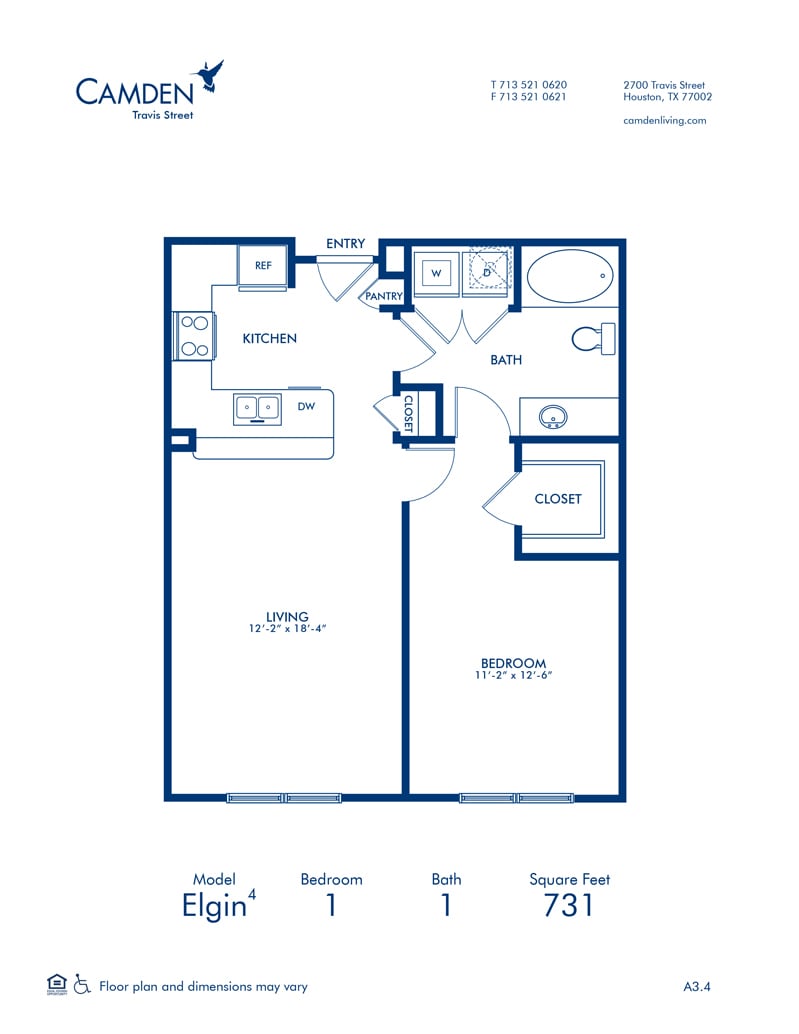 Plano de Elgin 4, que muestra 1 habitación