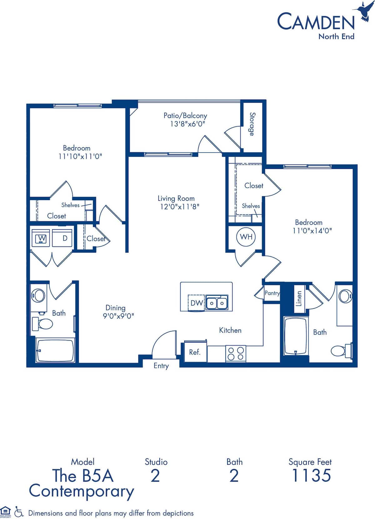 Floorplan diagram for The S1.2, showing Studio