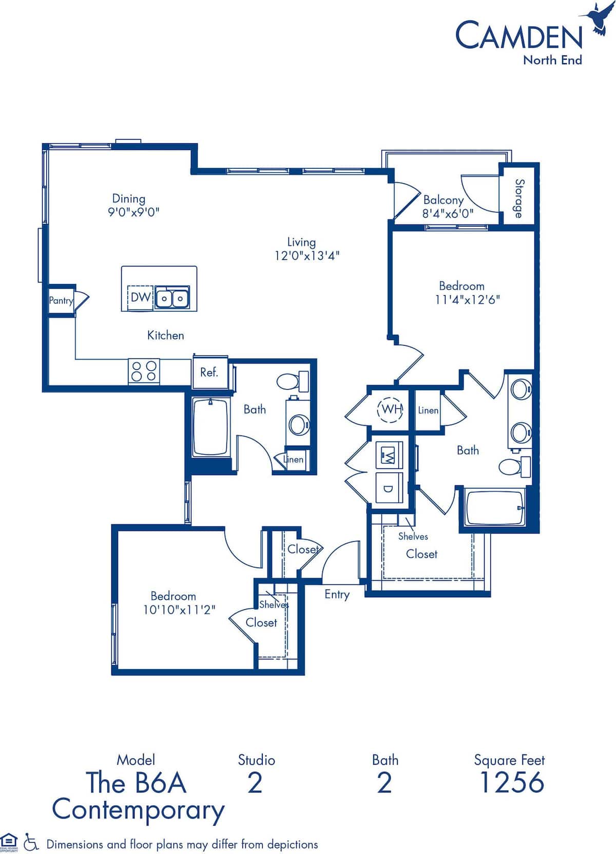 Floorplan diagram for The S3.2, showing Studio