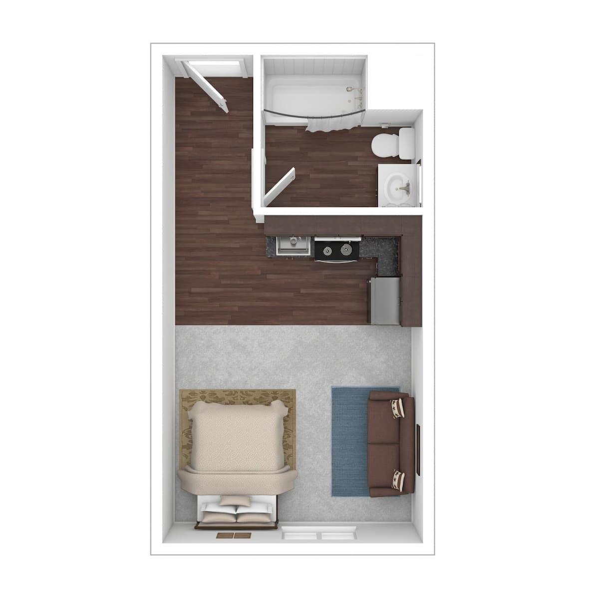 Floorplan diagram for The Millstone, showing Studio