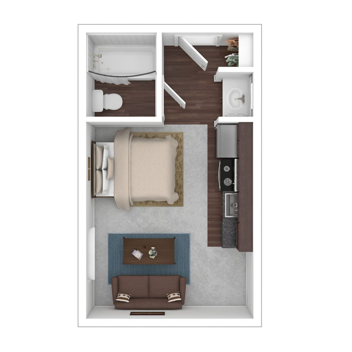 Floorplan diagram for The Sifter, showing Studio