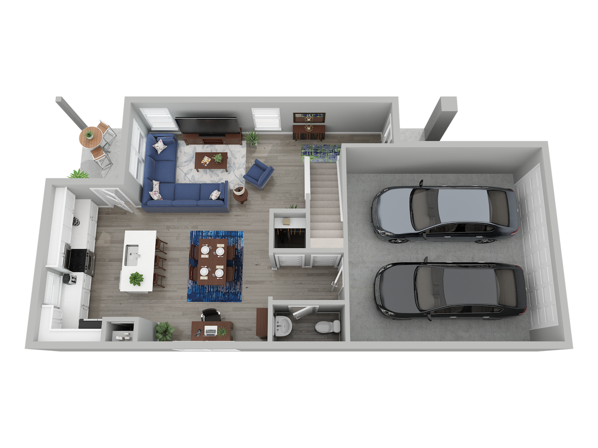 Floorplan diagram for K2, showing 3 bedroom