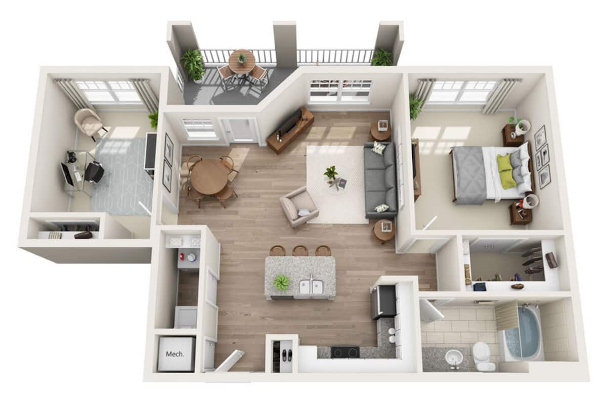 Floorplan diagram for A9, showing 1 bedroom
