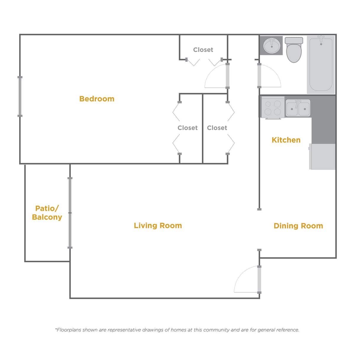 Floorplan diagram for a2_e, showing 1 bedroom