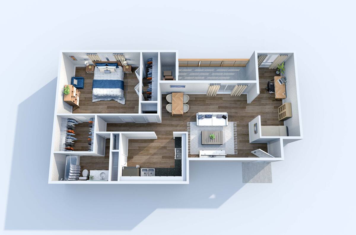 Floorplan diagram for A4, showing 1 bedroom