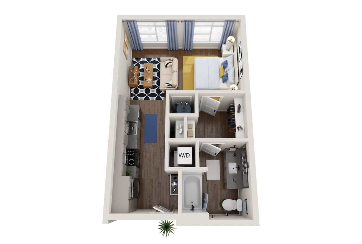Floorplan diagram for S1, showing Studio
