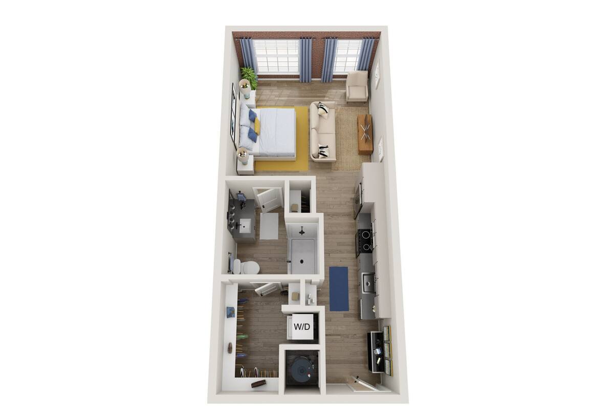 Floorplan diagram for S1-M, showing Studio