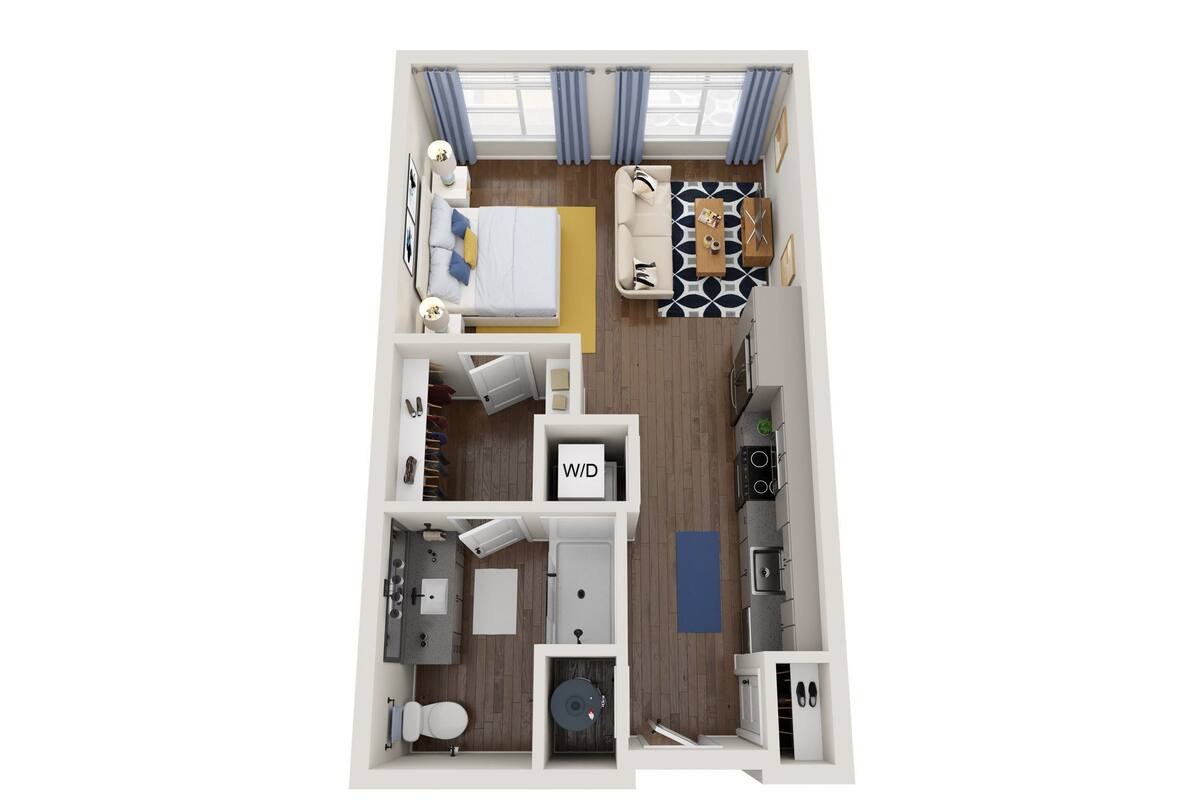 Floorplan diagram for S2, showing Studio