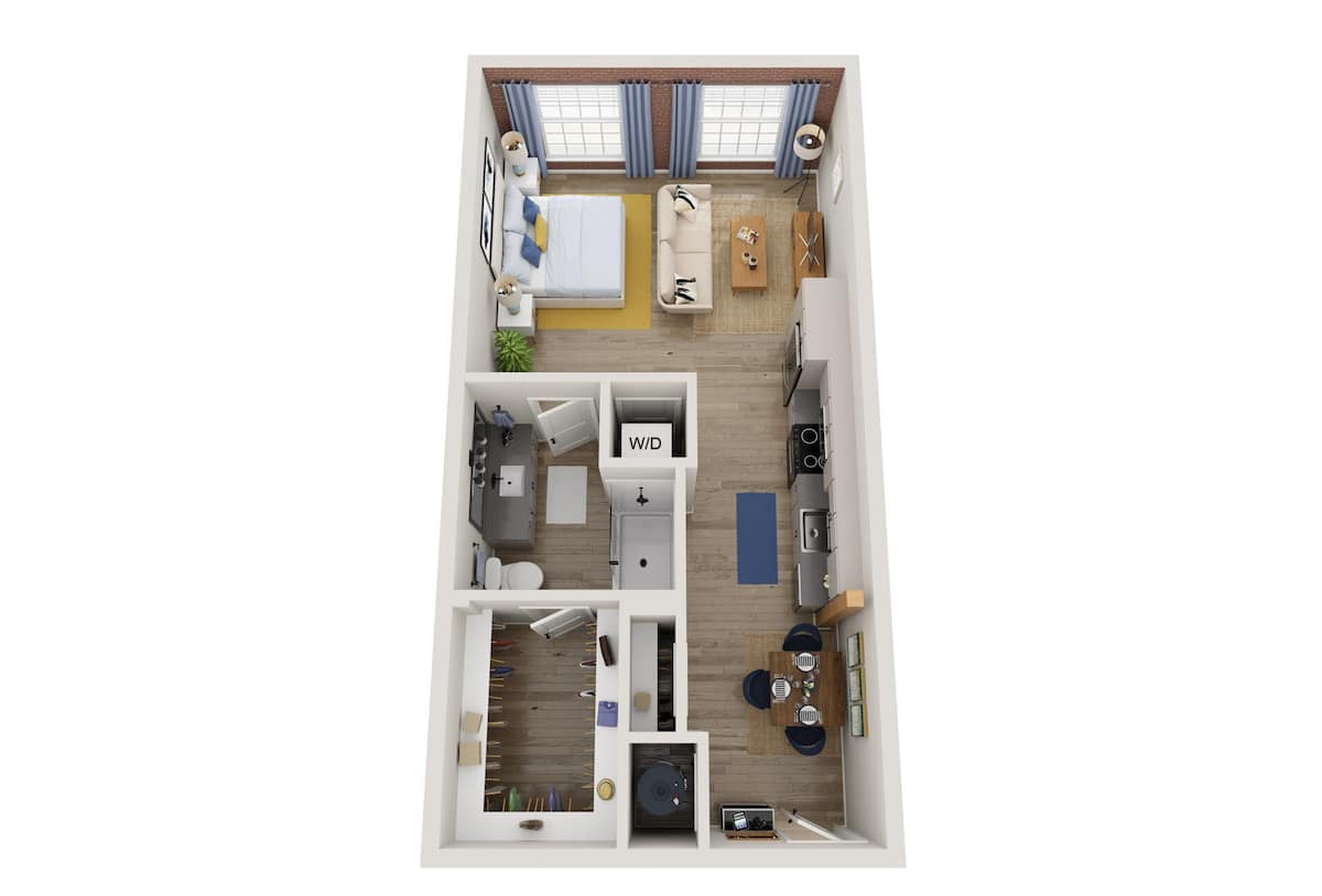 Floorplan diagram for S2-M, showing Studio