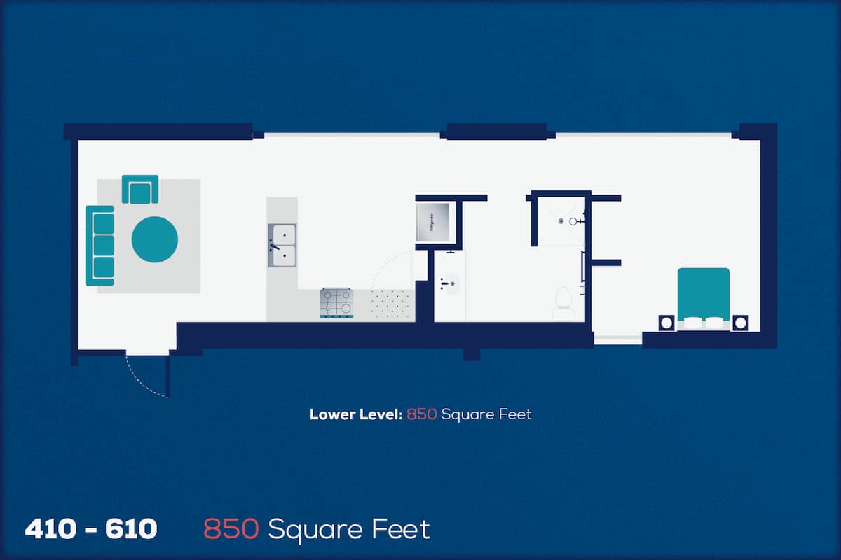 Floorplan diagram for 510, showing 1 bedroom