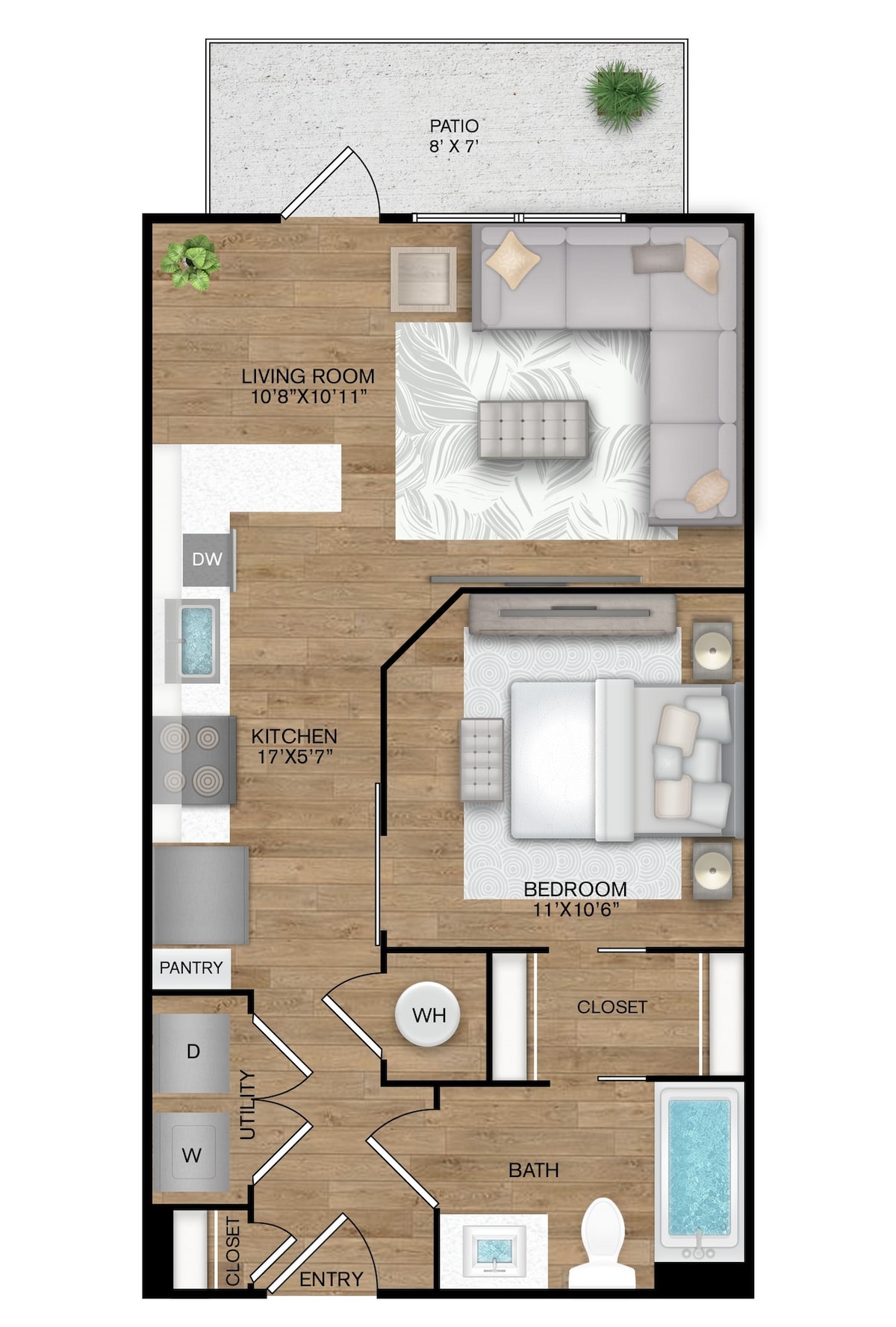 Floorplan diagram for S1, showing Studio