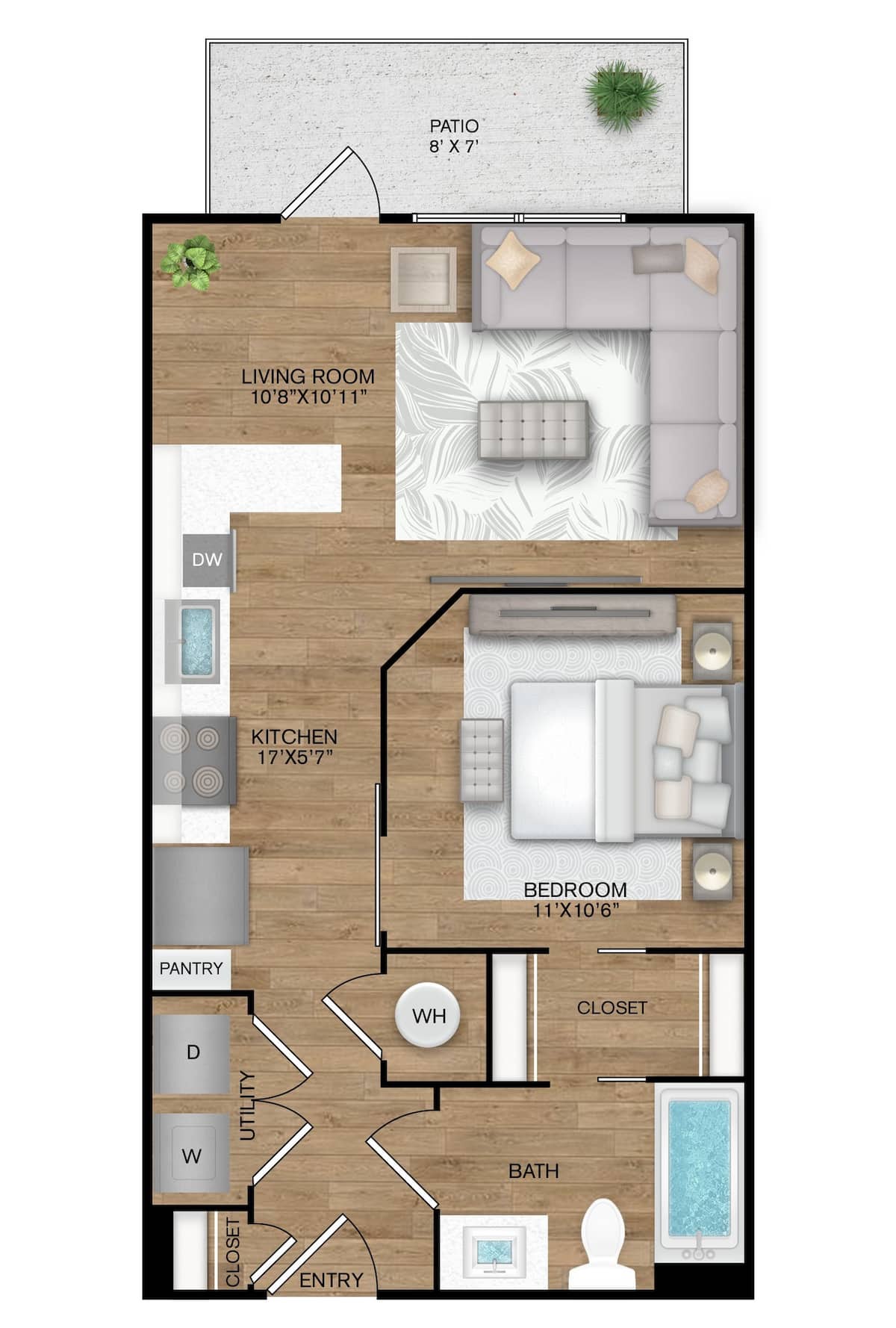 Floorplan diagram for S1, showing Studio