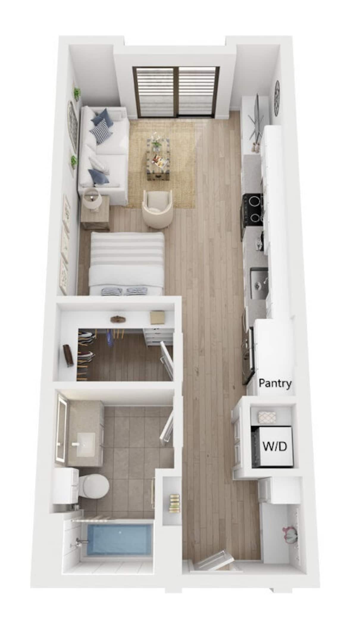 Floorplan diagram for Vitality, showing Studio