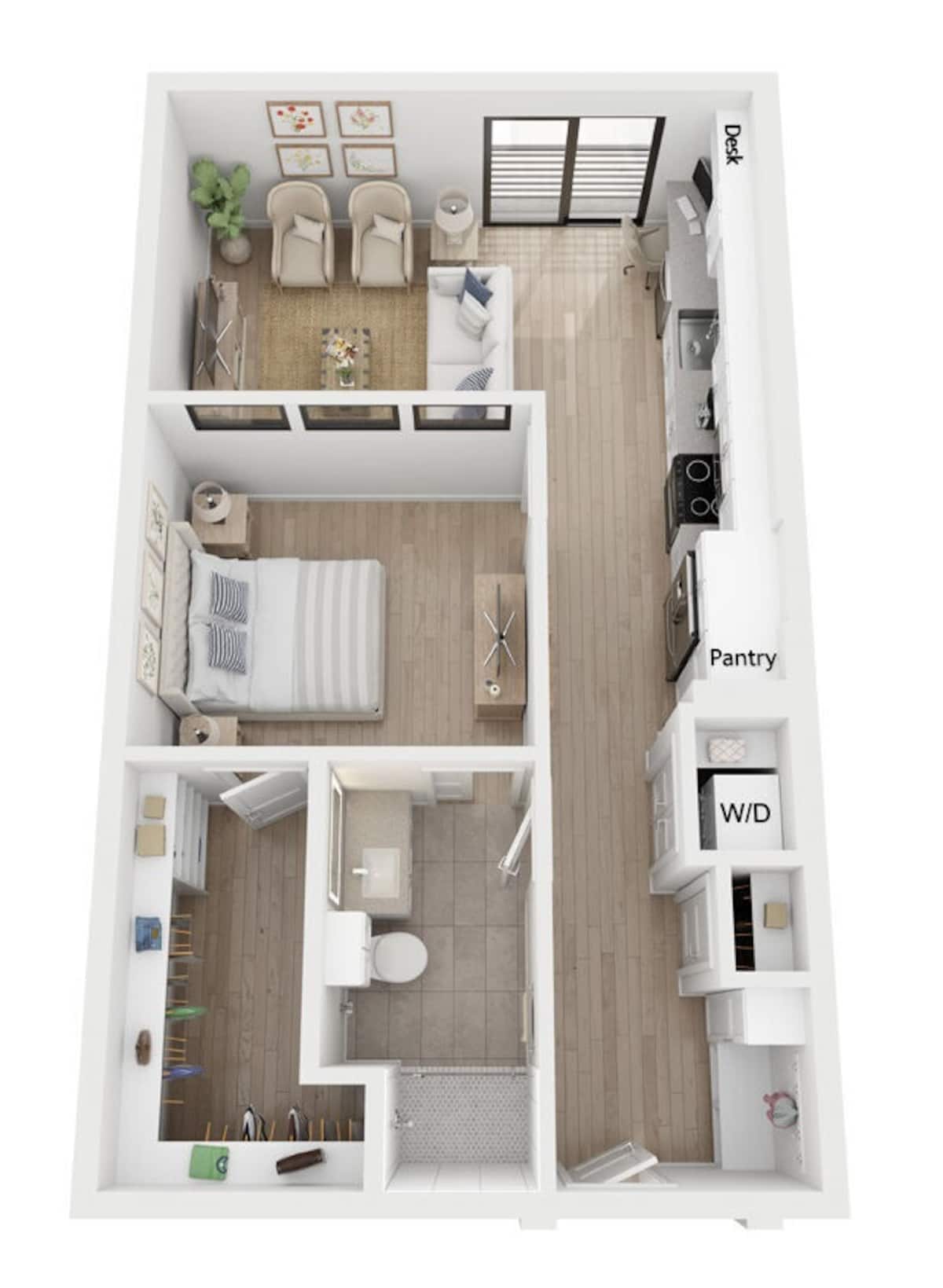 Floorplan diagram for Flex, showing Studio