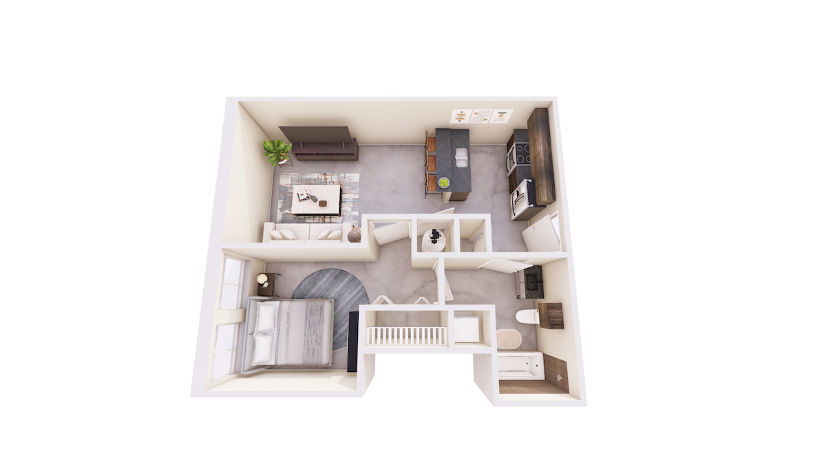 Floorplan diagram for H2, showing 1 bedroom