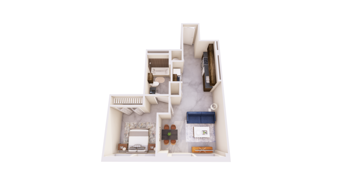 Floorplan diagram for F2, showing 1 bedroom