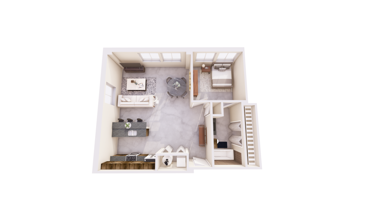 Floorplan diagram for F3, showing 1 bedroom