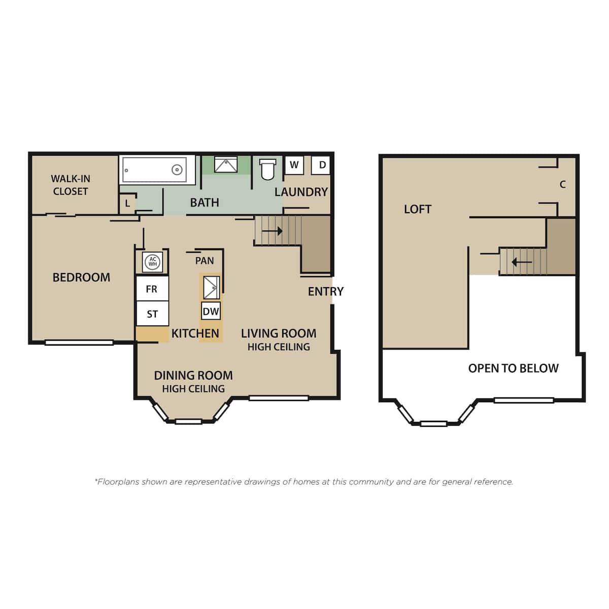 Floorplan diagram for GROVE A11 LOFT, showing 1 bedroom