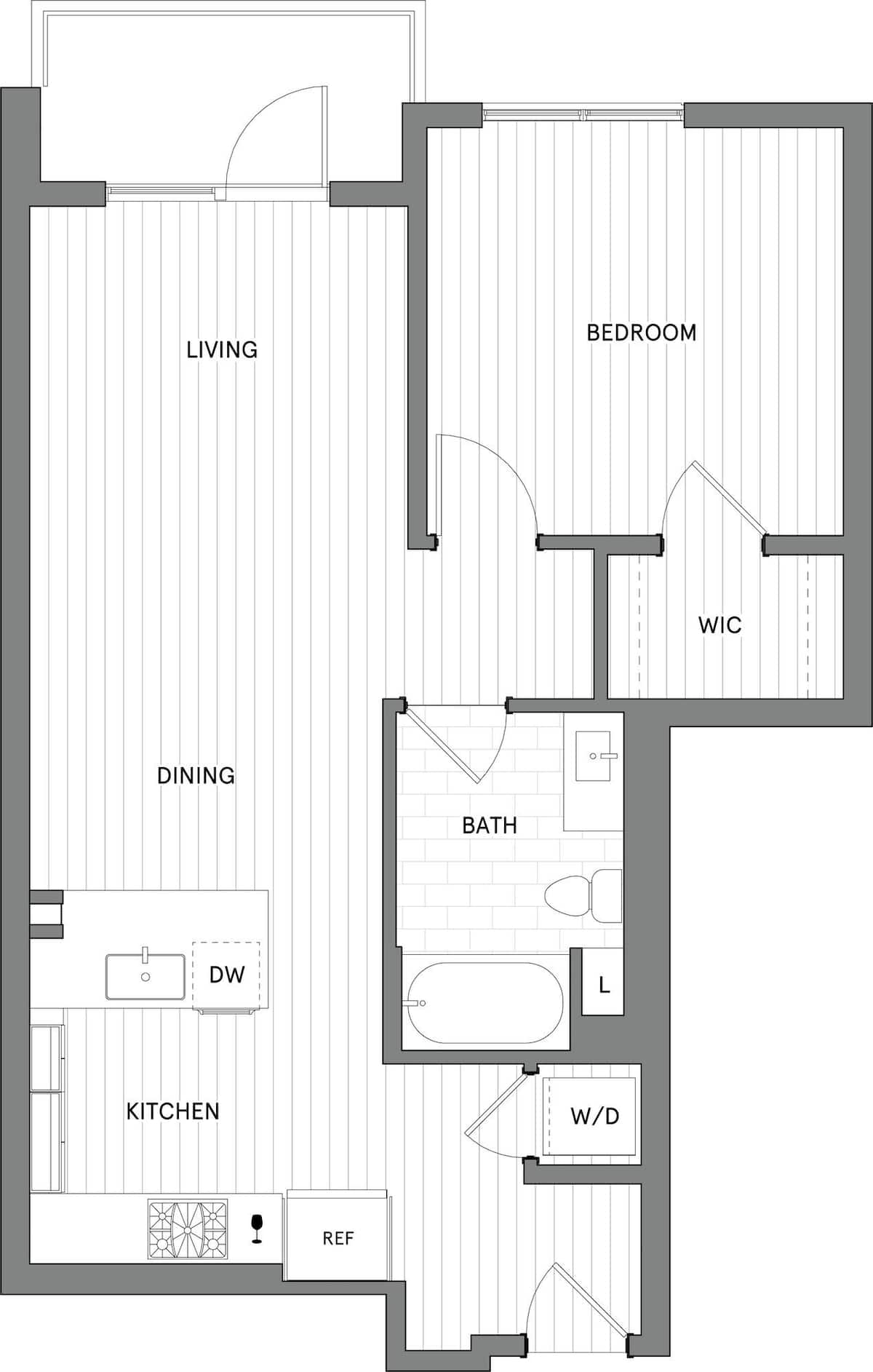 Floorplan diagram for 1B.B2, showing 1 bedroom