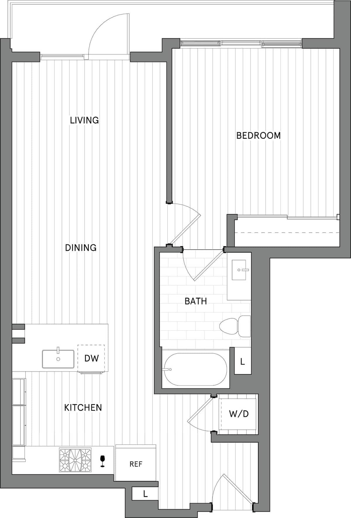 Floorplan diagram for 1B.B3, showing 1 bedroom
