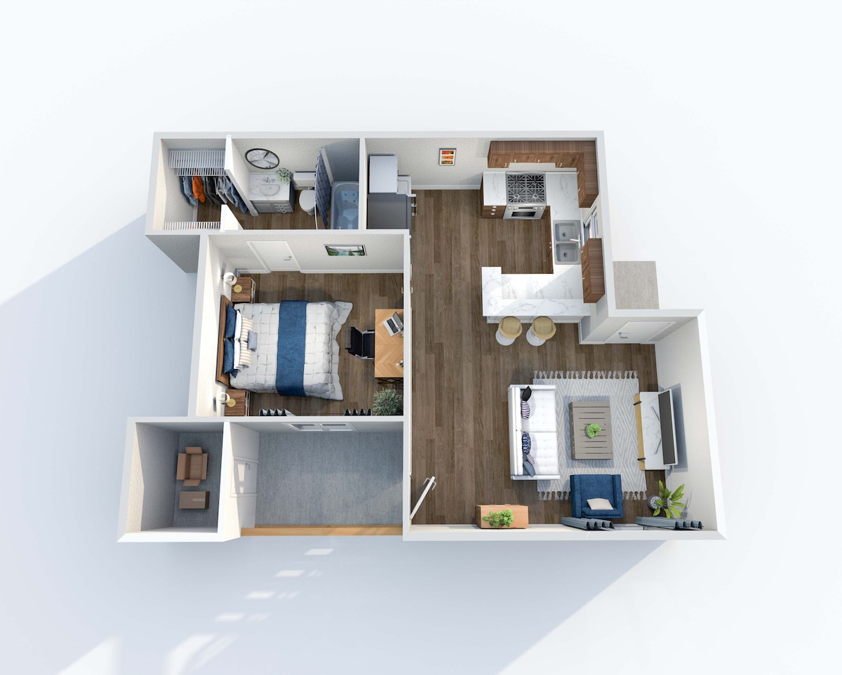Floorplan diagram for A1, showing 1 bedroom