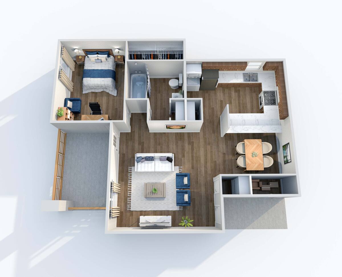 Floorplan diagram for A2, showing 1 bedroom