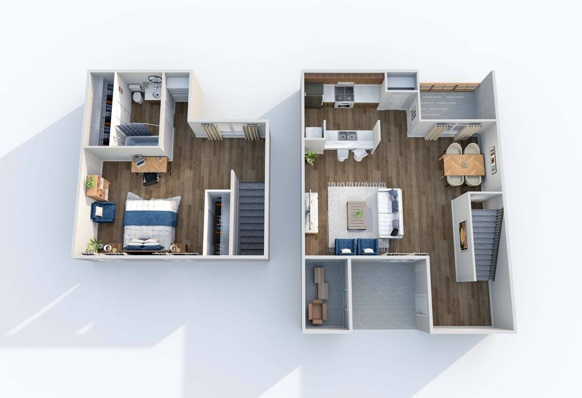 Floorplan diagram for A3 - TH, showing 1 bedroom
