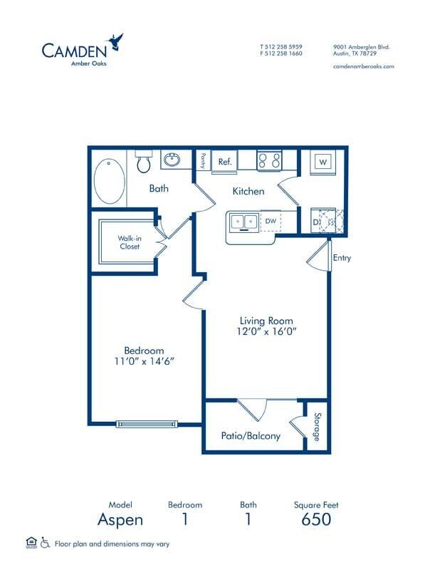 Floorplan diagram for Ash - II, showing 1 bedroom