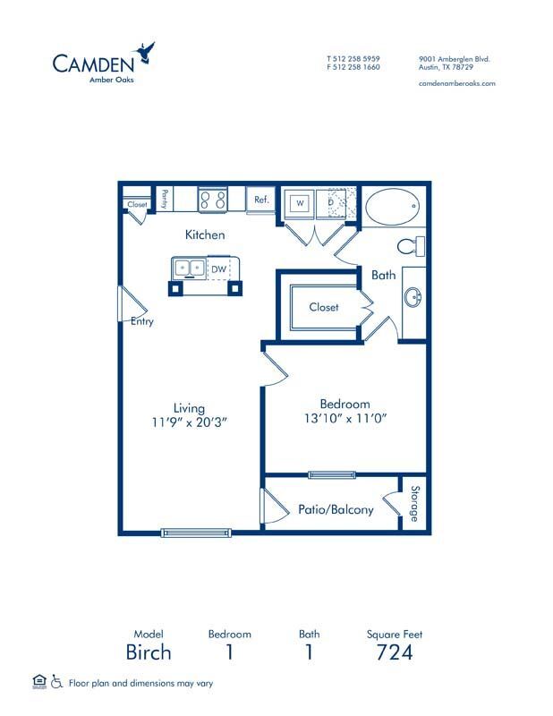 Floorplan diagram for Aspen - II, showing 1 bedroom