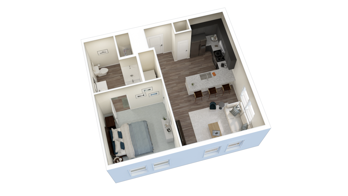 Floorplan diagram for Maxwell, showing 1 bedroom