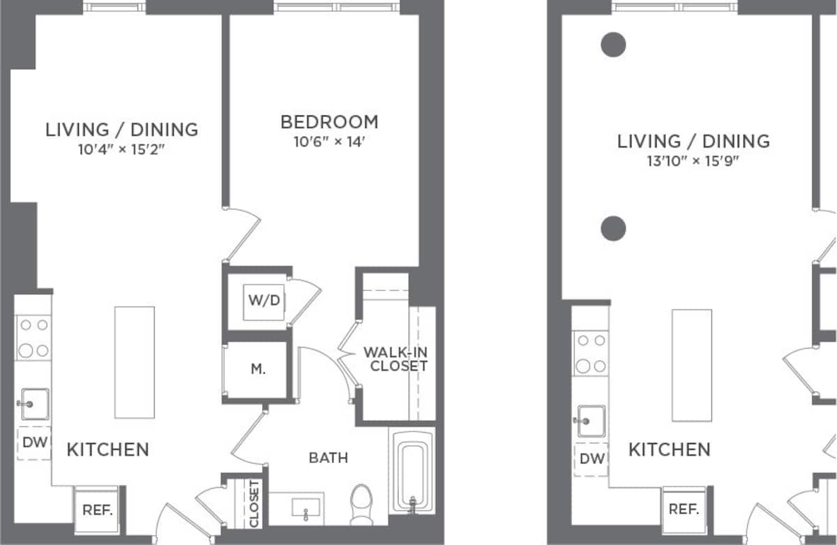 Floorplan diagram for A2, showing 1 bedroom