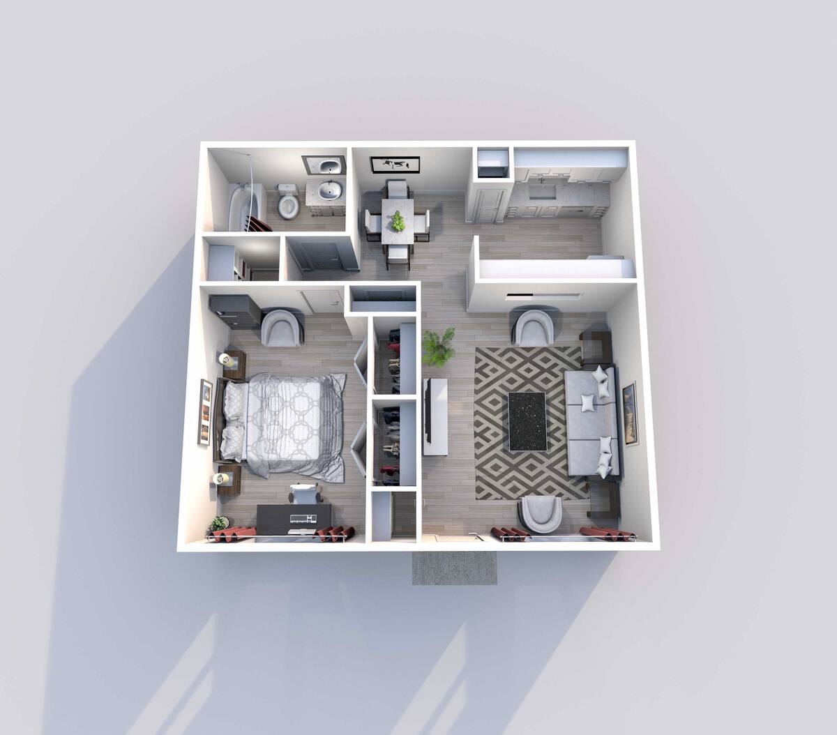 Floorplan diagram for Magnolia, showing 1 bedroom