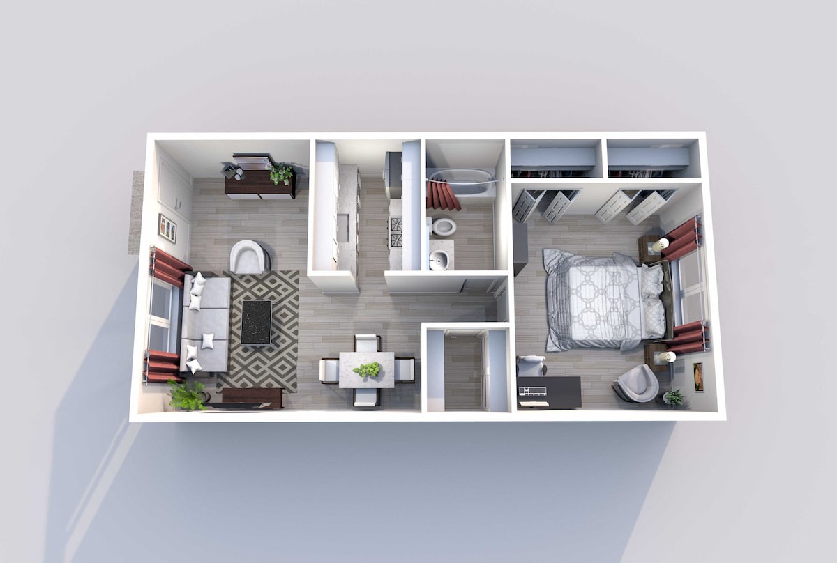 Floorplan diagram for Palm, showing 1 bedroom