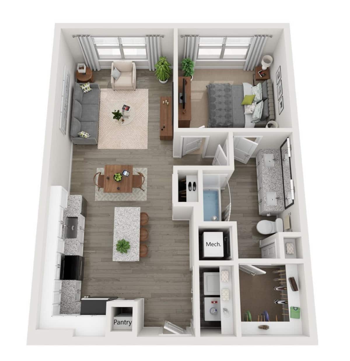Floorplan diagram for A2, showing 1 bedroom