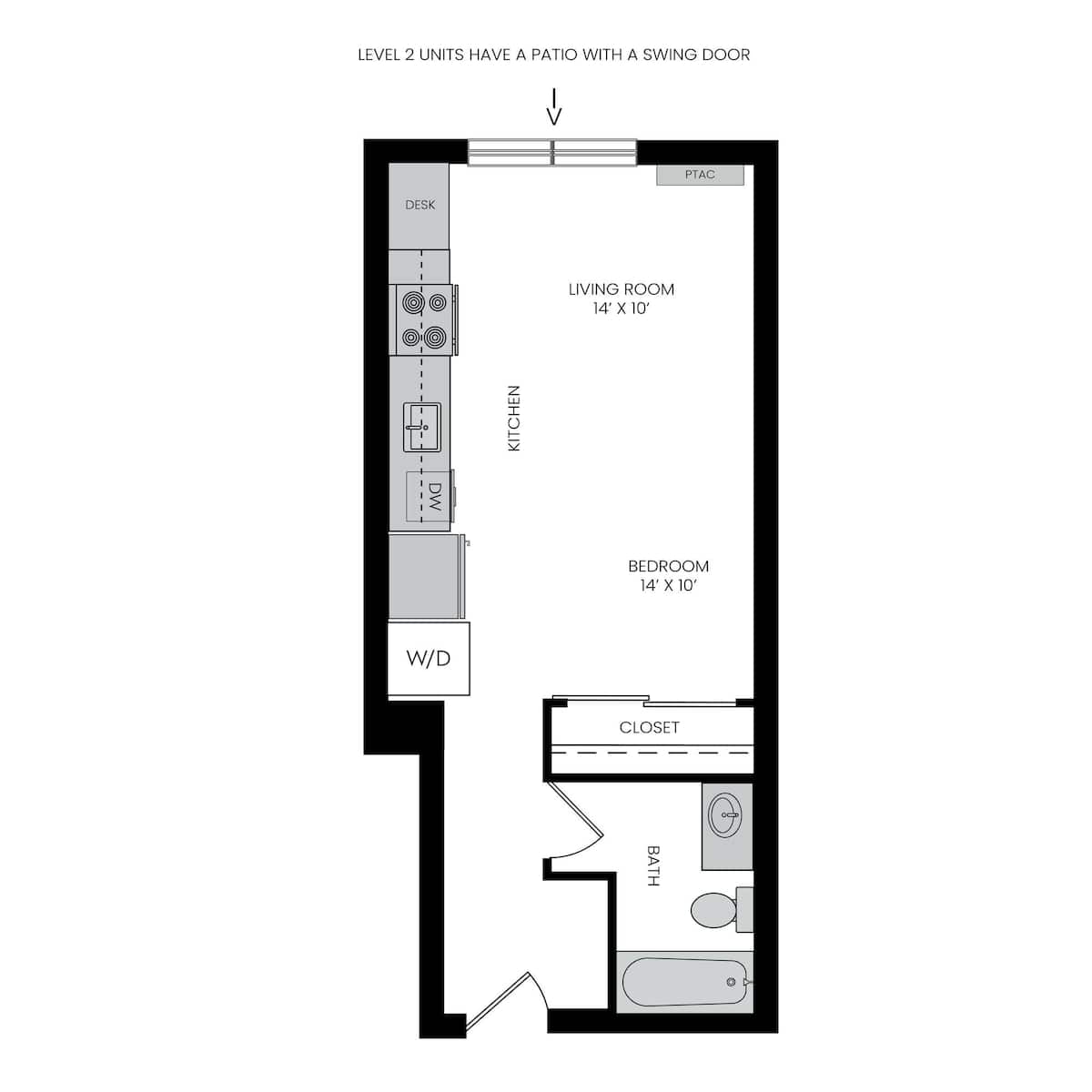 Floorplan diagram for S2, showing Studio