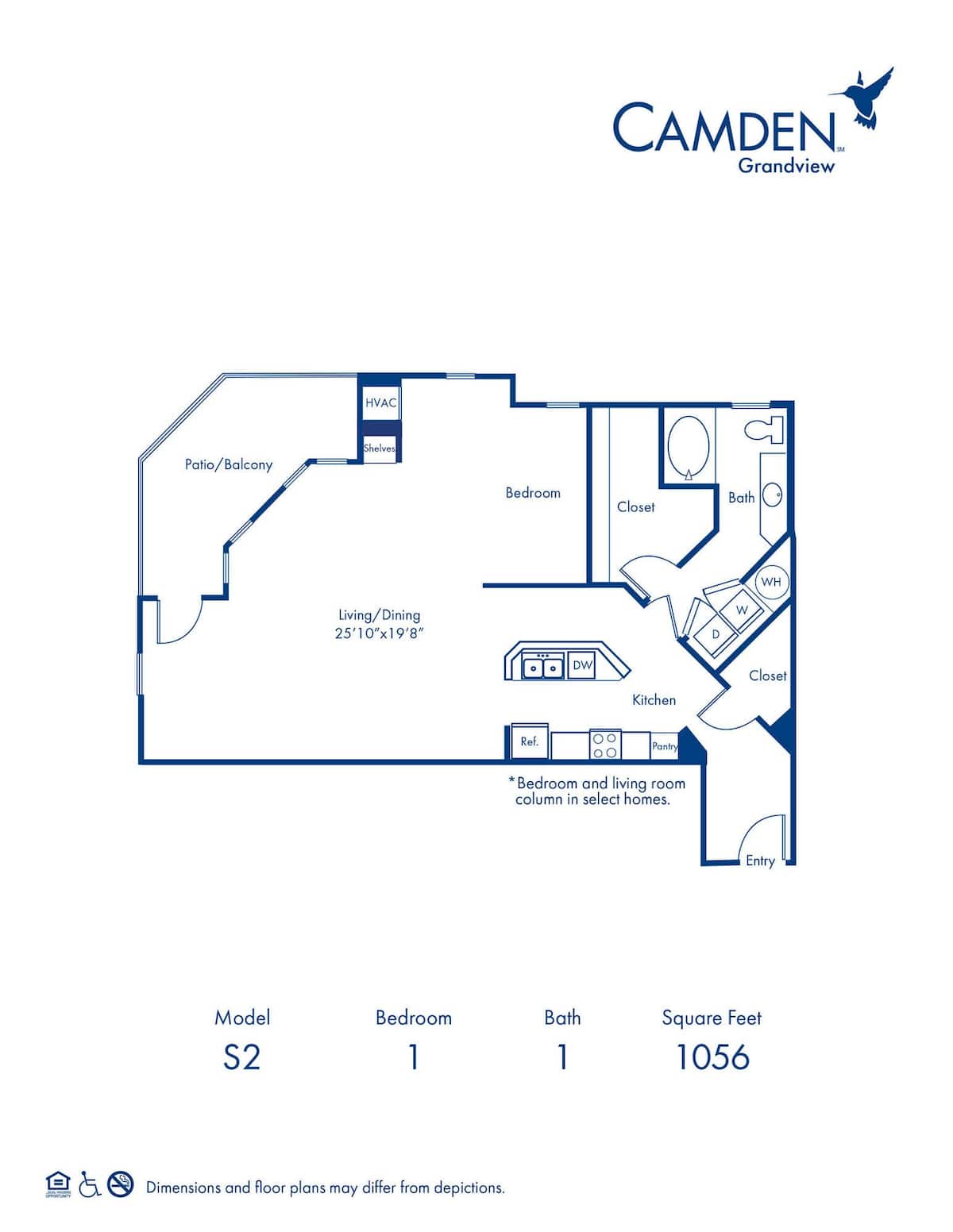 Floorplan diagram for S2, showing Studio