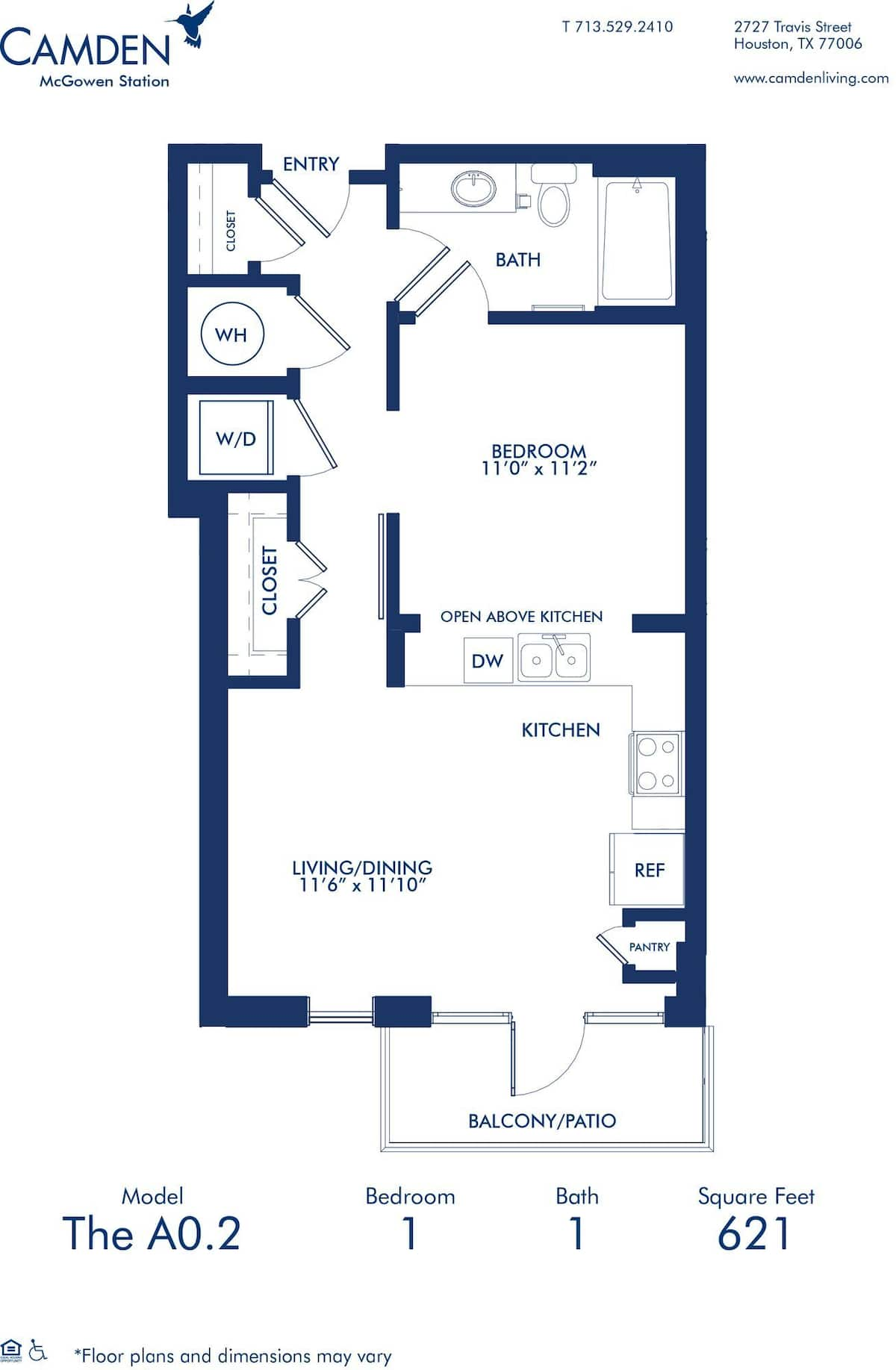 Floorplan diagram for A0.2, showing Studio